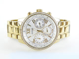 Guess Multi-function Diamonds White Dial Gold Steel Strap Watch for Women - W0559L2 Buy Now By Guess