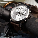 Hugo Boss Spirit White Dial Brown Nylon Strap Watch for Men - 1513690 Buy Now By Hugo Boss
