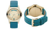 Marc Jacobs Baby Dave Gold Dial Blue Leather Strap Watch for Women - MBM1263 Buy Now By Marc Jacobs