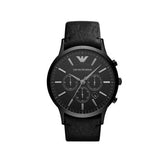 Emporio Armani Sportivo Chronograph Black Dial Black Leather Strap Watch For Men - AR2461 Buy Now By Emporio Armani