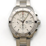 Tag Heuer Aquaracer Caliber 16 Automatic Chronograph White Dial Silver Steel Strap Watch for Men - CAY2111.BA0927 Buy Now By Tag Heuer