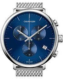 Calvin Klein High Noon Chronograph Blue Dial Silver Mesh Bracelet Watch for Men - K8M2712N Buy Now By Calvin Klein