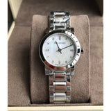 Burberry The City Diamonds Mother of Pearl Dial Silver Steel Strap Watch for Women - BU9224 Buy Now By Burberry