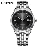 Citizen Eco Drive Black Dial Silver Steel Strap Watch For Men - BM7250-56E Buy Now By Citizen