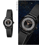 Calvin Klein Minimal Diamonds Black Dial Black Mesh Bracelet Watch for Women - K3M2342R Buy Now By Calvin Klein