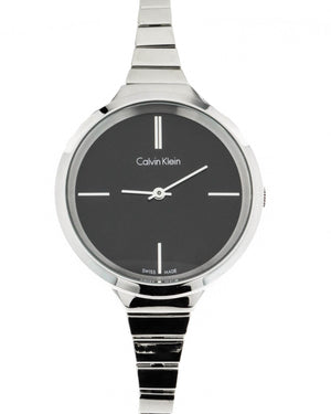 Calvin Klein Lively Black Dial Silver Steel Strap Watch for Women - K4U23121 Buy Now By Calvin Klein