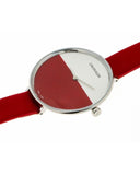 Calvin Klein Rise Yellow Red Dial Red Leather Strap Watch for Women - K7A231UP Buy Now By Calvin Klein