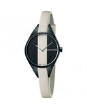 Calvin Klein Rebel Cream Black Dial Cream Leather Strap Watch for Women - K8P237X1 Buy Now By Calvin Klein