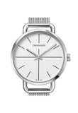 Calvin Klein Even White Dial Silver Mesh Bracelet Watch for Women - K7B23126 Buy Now By Calvin Klein