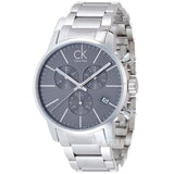 Calvin Klein City Chronograph Black Dial Silver Steel Strap Watch for Men - K2G27143 Buy Now By Calvin Klein