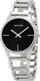 Calvin Klein Stately Black Dial Silver Steel Strap Watch for Women - K3G23121 Buy Now By Calvin Klein