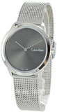 Calvin Klein Minimal Grey Dial Silver Mesh Bracelet Watch for Women - K3M221Y3 Buy Now By Calvin Klein