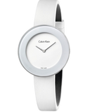 Calvin Klein Chic White Dial White Leather Strap Watch for Women - K7N23TK2 Buy Now By Calvin Klein