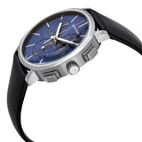 Calvin Klein Chronograph Blue Dial Black Leather Strap Watch for Men - K8Q371CN Buy Now By Calvin Klein