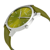 Calvin Klein City Green Dial Green Leather Strap Watch for Men - K2G211WL Buy Now By Calvin Klein
