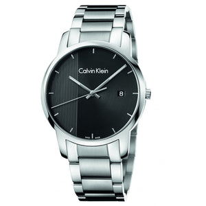 Calvin Klein City Chronograph Black Dial Silver Steel Strap Watch for Men - K2G2G14Y Buy Now By Calvin Klein