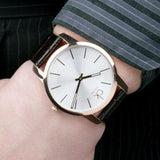 Calvin Klein City Silver Dial Black Leather Strap Watch For Men - K2G21520 Buy Now By Calvin Klein