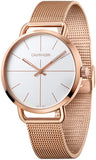 Calvin Klein Even White Dial Rose Gold Mesh Bracelet Watch for Women - K7B21626 Buy Now By Calvin Klein