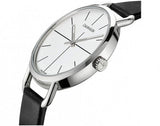 Calvin Klein Evan White Dial Black Leather Strap Watch for Women - K7B231CY Buy Now By Calvin Klein