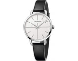 Calvin Klein Evan White Dial Black Leather Strap Watch for Women - K7B231CY Buy Now By Calvin Klein