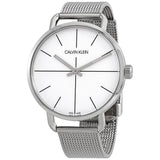 Calvin Klein Even Quartz White Dial Silver Steel Strap Watch for Women - K7B21126 Buy Now By Calvin Klein