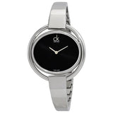 Calvin Klein Impetuous Black Dial Silver Steel Strap Watch for Women - K4F2N111 Buy Now By Calvin Klein