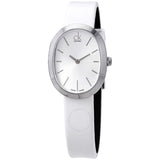 Calvin Klein Incentive White Dial White Leather Strap Watch for Women - K3P231L6 Buy Now By Calvin Klein