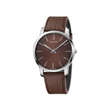 Calvin Klein City Brown Dial Brown Leather Strap Watch for Men - K2G211GK Buy Now By Calvin Klein