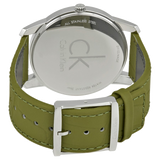 Calvin Klein City Green Dial Green Leather Strap Watch for Men - K2G211WL Buy Now By Calvin Klein
