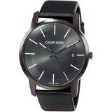 Calvin Klein City Quartz Black Dial Black Leather Strap Watch for Men - K2G2G4CX Buy Now By Calvin Klein
