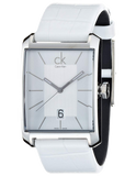 Calvin Klein Window White Dial White Leather Strap Watch for Men - K2M21120 Buy Now By Calvin Klein