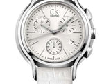 Calvin Klein Skirt White Dial White Leather Strap Watch for Women - K2U291L6 Buy Now By Calvin Klein