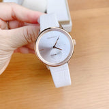 Calvin Klein Accent Silver Dial White Leather Strap Watch for Women - K2Y236K6 Buy Now By Calvin Klein