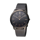 Calvin Klein Minimal Black Dial Black Mesh Bracelet Watch for Men - K3M21421 Buy Now By Calvin Klein