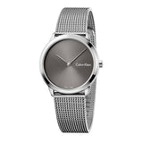 Calvin Klein Minimal Grey Dial Silver Mesh Bracelet Watch for Women - K3M221Y3 Buy Now By Calvin Klein