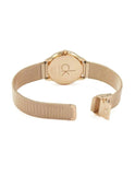 Calvin Klein Minimal White Dial Rose Gold Mesh Bracelet Watch for Women - K3M23626 Buy Now By Calvin Klein