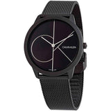 Calvin Klein Minimal Black Dial Black Mesh Bracelet Watch for Men - K3M5145X Buy Now By Calvin Klein