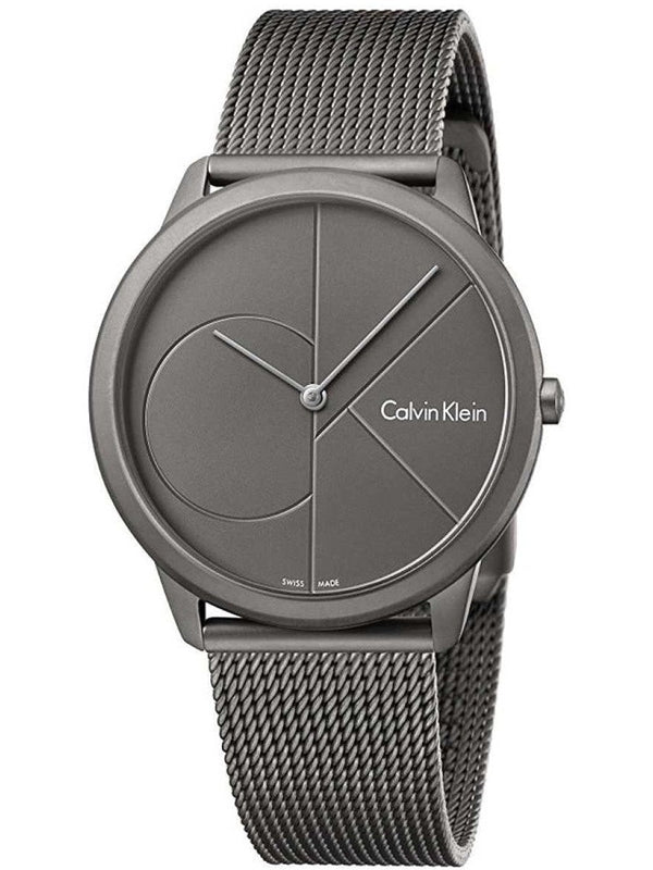 Calvin Klein Minimal Grey Dial Grey Mesh Bracelet Watch for Men - K3M517P4 Buy Now By Calvin Klein