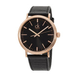 Calvin Klein Surround Black Dial Black Leather Strap Watch for Men - K3W216C1 Buy Now By Calvin Klein