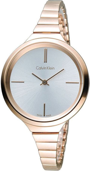 Calvin Klein Lively White Dial Rose Gold Steel Strap Watch for Women - K4U23626 Buy Now By Calvin Klein
