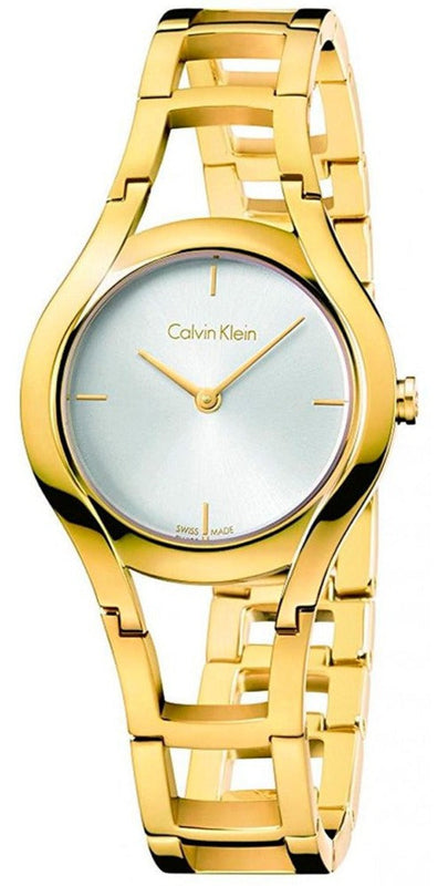 Calvin Klein Class White Dial Gold Steel Strap Watch for Women - K6R23526 Buy Now By Calvin Klein