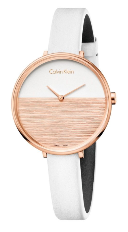 Calvin Klein Rise White Dial White Leather Strap Watch for Women - K7A236LH Buy Now By Calvin Klein