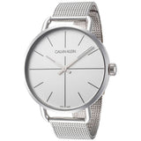 Calvin Klein Even Quartz White Dial Silver Steel Strap Watch for Women - K7B21126 Buy Now By Calvin Klein