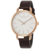 Calvin Klein Even White Dial Brown Leather Strap Watch for Women - K7B236G6 Buy Now By Calvin Klein