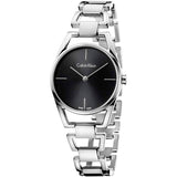 Calvin Klein Dainty Black Dial Silver Steel Strap Watch for Women - K7L23141 Buy Now By Calvin Klein