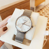Calvin Klein White Dial Silver Mesh Bracelet Watch for Women - K8M21126 Buy Now By Calvin Klein