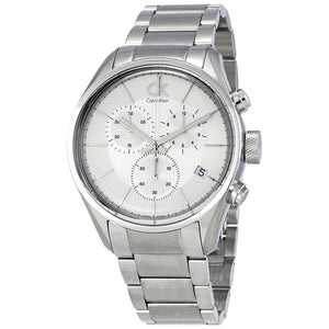 Calvin Klein Masculine Chronograph White Dial Silver Steel Strap Watch for Men - K2H27126 Buy Now By Calvin Klein