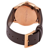 Calvin Klein Minimal White Dial Brown Leather Strap Watch for Women - K3M226G6 Buy Now By Calvin Klein