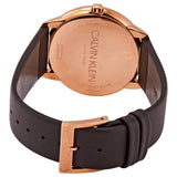 Calvin Klein Minimal White Dial Brown Leather Strap Watch for Men - K3M216G6 Buy Now By Calvin Klein