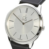 Calvin Klein Minimalist White Dial Black Leather Strap Watch for Men - K3M211C6 Buy Now By Calvin Klein